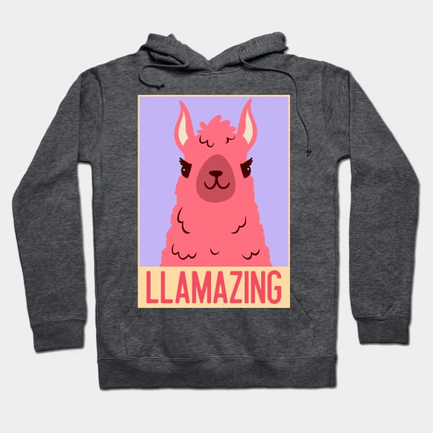 Llamazing Hoodie by RockettGraph1cs